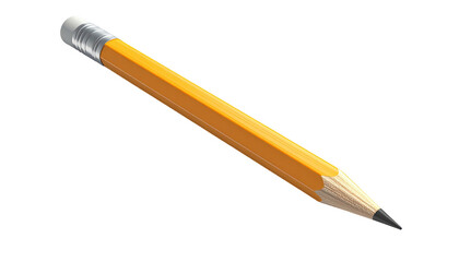 Yellow pencil with a gray eraser on a black background