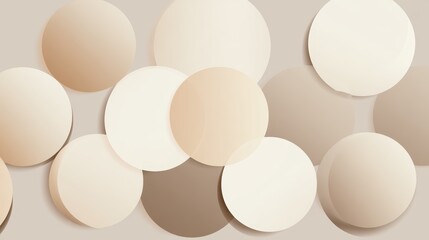 Minimal Abstract Pattern with Equal Sized Circles in Soft Tones