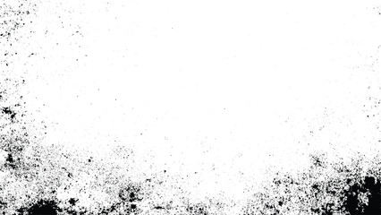 Black grunge distress texture overlay effect on a clean white background isolated on transparent background, Vector, illustration