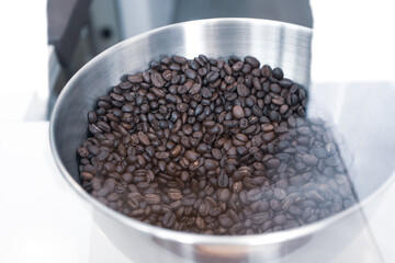 Professional coffee bean roasting machine.