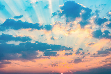 Beautiful blue sky with clouds background.Sky clouds.Sky with clouds weather nature cloud blue