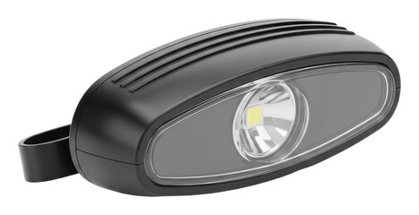 Illuminating action black led light workshop product showcase isolated on transparent background