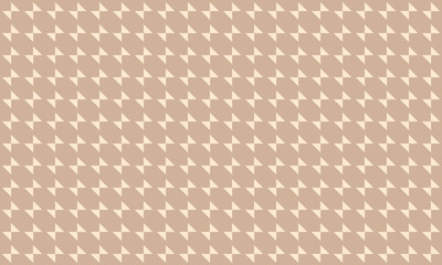 Fototapeta premium 四角いタイルの角の三角形がリボンにみえるモダンな茶色の壁紙