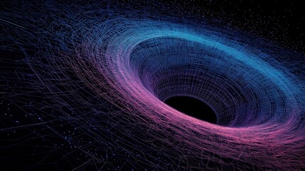 black hole in a stunning digital representation