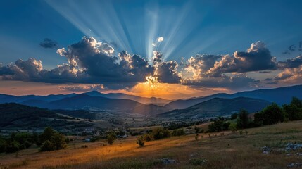 peace. A breathtaking sunset sky panorama with vibrant warm hues and glowing clouds. inspiring travel planning, travel magazines, designed for travel destination branding, inspires travel planning.