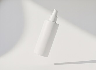 minimal product serum mockup, clean white background, soft shadows.