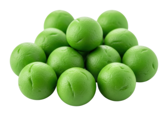 Fresh green peas harvest farm field food outdoors isolated on transparent background