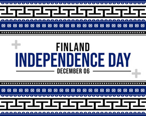 Finland independence day december 6 greeting card design celebration background