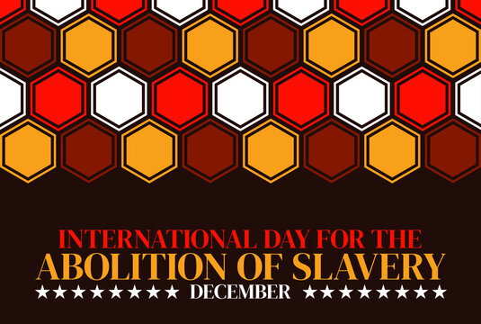 International day for the abolition of slavery december awareness campaign poster - Powered by Adobe