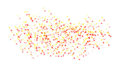 Star Confetti star particles png red and yellow stars scattered on white background