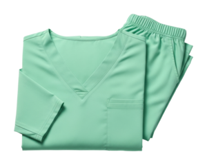 Medical scrubs action healthcare facility apparel professional isolated on transparent background