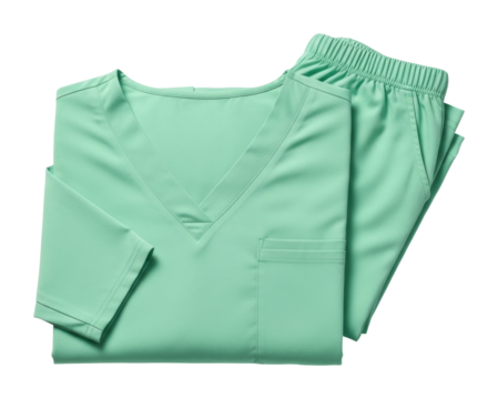 Medical scrubs action healthcare facility apparel professional isolated on transparent background