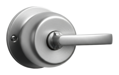 Modern door handle installation bright home interior showcase isolated on transparent background