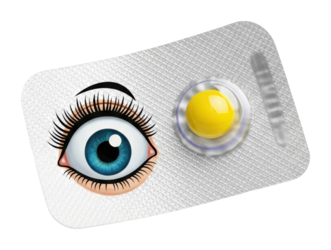 Eye care tips healthcare facility infographic medical environment isolated on transparent background