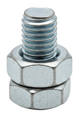 Fastening action with nuts and bolts workshop industrial scene isolated on transparent background