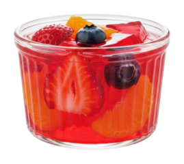 Refreshing fruit jelly delight kitchen food bright top view isolated on transparent background