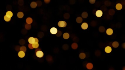 gold dust bokeh particles background. fairy dust shimmer particles, perfect for video effects, transitions, festive design, Bokhe Particle Flaying On Dark Background. Particle Floating