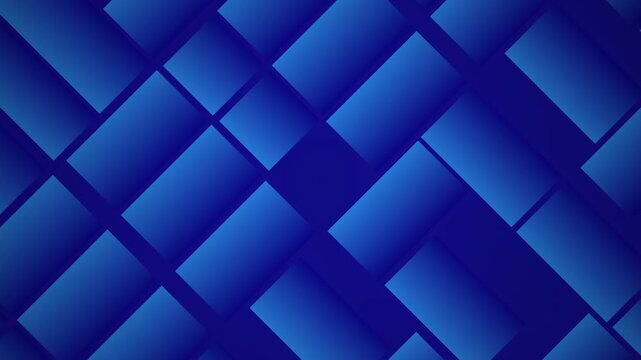 Abstract blue geometric background with diagonal lines and gradient squares dynamic digital