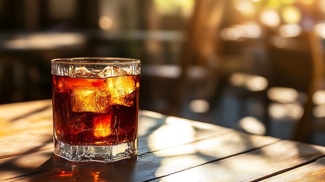 Typical vermouth in the middle of the sunlight