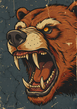 UN ORSO PITTURA SU MURO  STREET ART