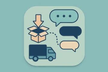 Visual representation of package delivery and communication illustrating logistical efficiency and real time updates possessing intrinsic value in modern supply chain management
