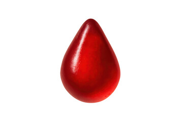 Obraz premium Blood drop representing health, donation, and medical concepts, transparent background