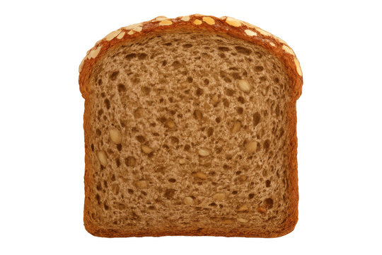 Sliced whole wheat multigrain bread with seeds, offering a healthy breakfast food and nutritious carbohydrate option - Powered by Adobe