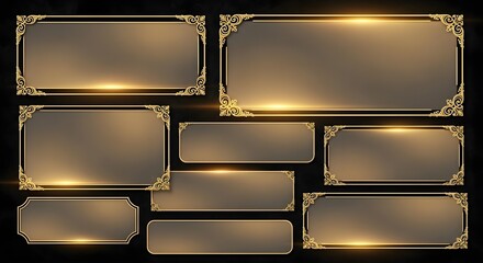 Elegant Luxury UI with Gold Tinted Glassmorphism Layers