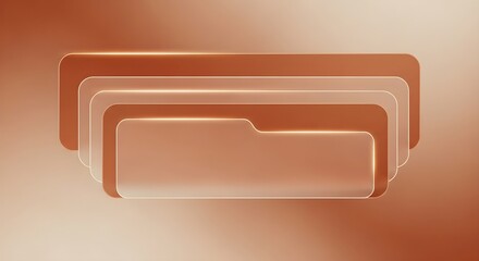 Warm Earthy Tones Minimalist UI with Amber Glass Layers