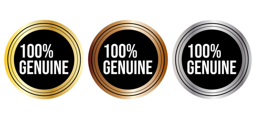 100% Genuine Badge set , 100% Genuine Parts Badge set
