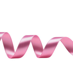 Elegant pink satin ribbon with delicate folds