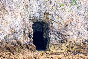 Cave in a rock on the coast