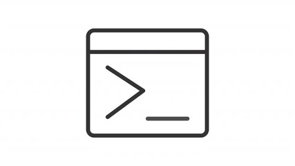 Prompt programming ui icon line animation. Inputs guiding AI models. Content creation, data analysis and problem solving, animated user interface element isolated on white. HD video with alpha channel - Powered by Adobe