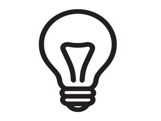 Innovation icon 2D vector line art in a clean minimalist graphic black