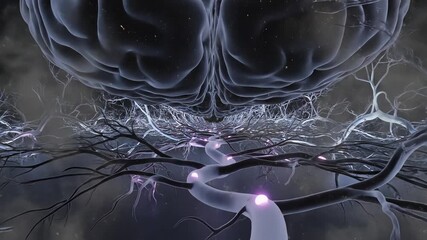 Brain response to chronic vaping, neural pathways clouded by vapor toxins, dopamine surges flicker briefly, followed by fading activity - Powered by Adobe