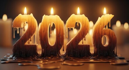 Candlelit 2026 Warm Glow of a New Year