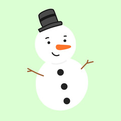 snowman with black hat