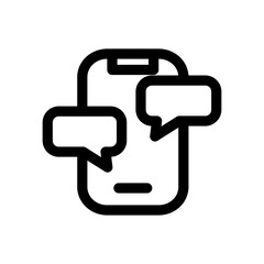 Message Icon Business Marketing Line Style Symbol Vector