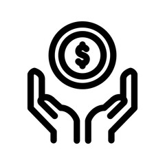 Profit Icon Financial Line Style Vector
