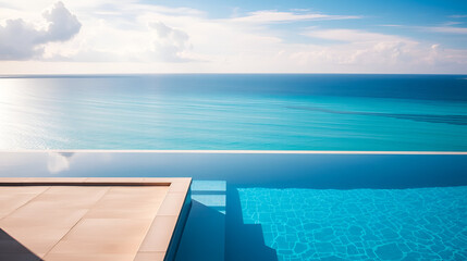 Stunning infinity edge swimming pool overlooking the ocean A lux