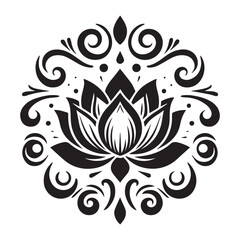 Minimalist Black Line Floral Art for Wall Decals