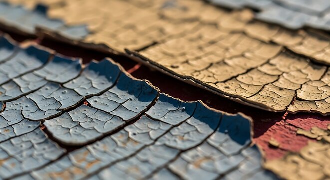 Cracked and peeling paint texture on an old weathered surface