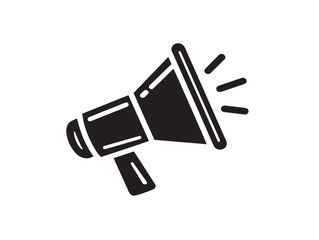 Clean modern marketing symbol silhouette vector illustration concept