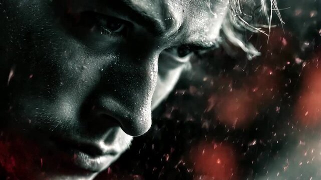 決意を決めた男性の力強い表情