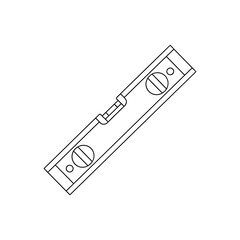 Simple line drawing of a spirit level tool