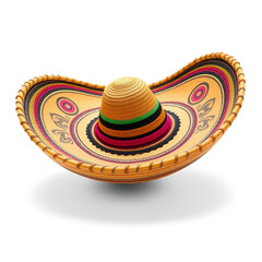 Mexican Sombrero isolated on a white background.