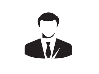 Elegant executive male figure silhouette vector illustration style