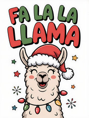 Naklejka premium Cartoon of a Santa hat on a white background with the words 