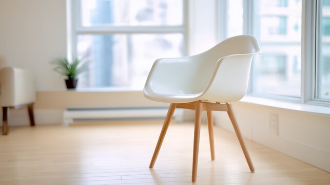 Contemporary seating furniture in a calm interior with natural light