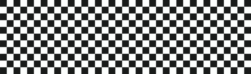 Fototapeta premium Black and white checkered line seamless pattern. Checker background. Race background. Checkered flag.